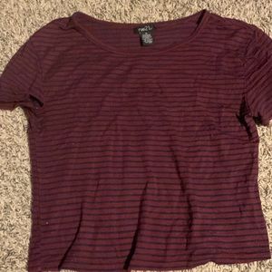 rue 21 striped crop top size m